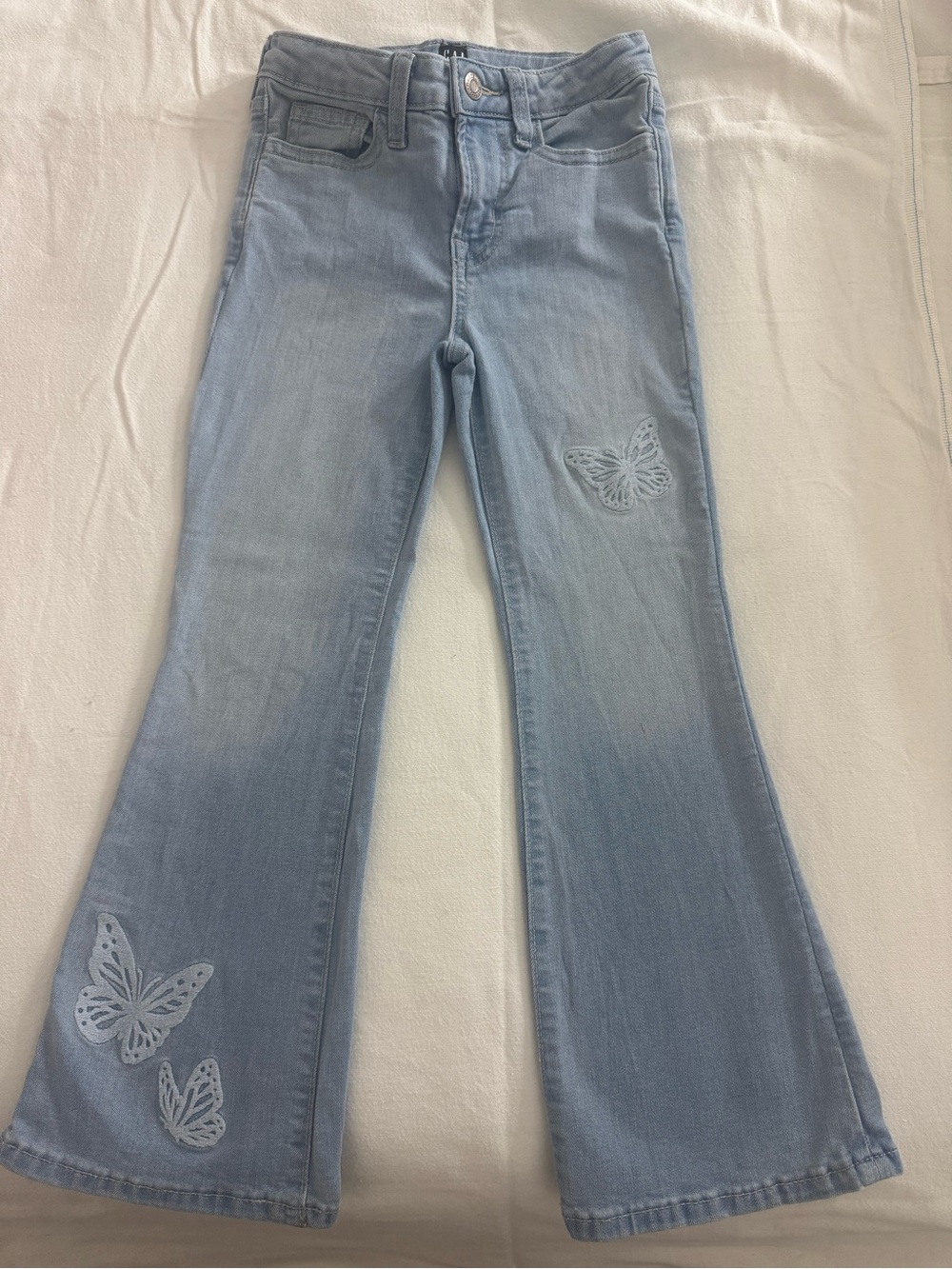Gap Light Blue Butterfly Flare Jeans for Girls